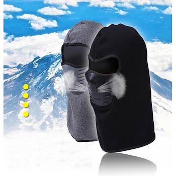 Motorsiklet Kayak Tam Yz Maskesi Rzgar Toz Geirmez Istc K Polar Boyun 
