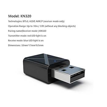 Bluetooth 5.0 Stereo Ses Alıcı Verici Mini 3.5mm AUX  TV PC Araç Kablosuz Adaptör