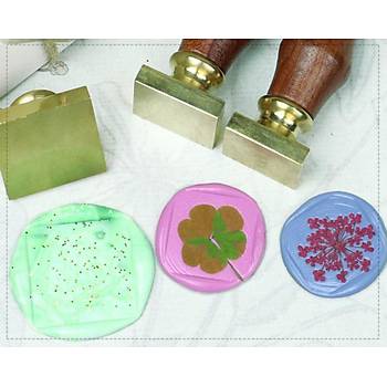 Eritme Balmumu M�hr� Damga 20 mm Kare Bo� Bak�r Kafa + G�la�ac� Kol  
