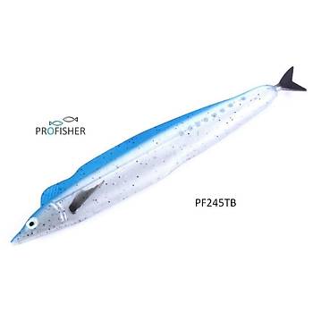 PROFISHER Tuna Avı Lacivert Silikon Sahte Balık Yem 32 cm 76 gr 