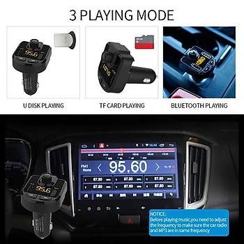 Bluetooth Araç Kiti FM Verici Handsfree Çift USB SD TF Kart U Disk Araba MP3 Çalar 
