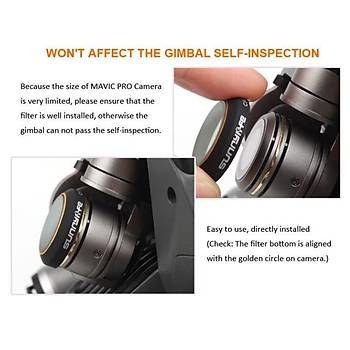 DJI Mavic Pro Alpine White Kamera Lens İçin 3 lü Filtre Seti MCUV / CPL / ND8