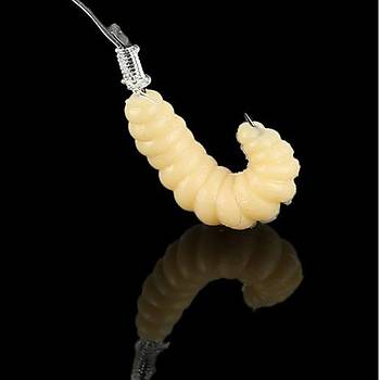 PROFISHER 50 Adet Silikon Sahte Beyaz Kurtcuk Yem 2.0 cm 0,3 gr   