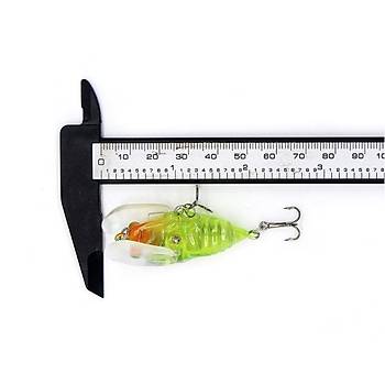 PROFISHER 5 Renk Set 2 Kanca Sahte Bal�k Yem 6 gr 5 cm Cicada
