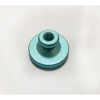 Mhr Mumu Damga 30mm Yuvarlak Bo Alminyum Turkuaz Eloksal Kafa