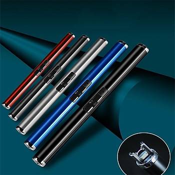 Plazma Ark Metal Çakmak USB Şarjlı Mutfak Kamp Barbekü Soba Mum Sigara 