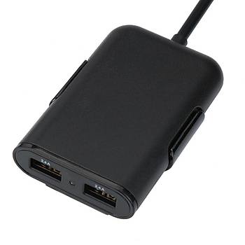 38 w 4 Port USB Yolcu Araç Þarj + Uzanan USB HUB Ön/Arka Koltuk