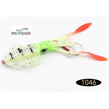 PROFISHER TPR Fosforlu Silikon Kalamar Sahte Yem 15,3cm 60gr 1046  