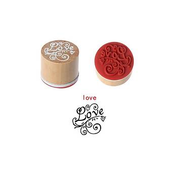 Ahşap Damga 3?lü Mühür Set Love - Miss You - Thank You Temalı