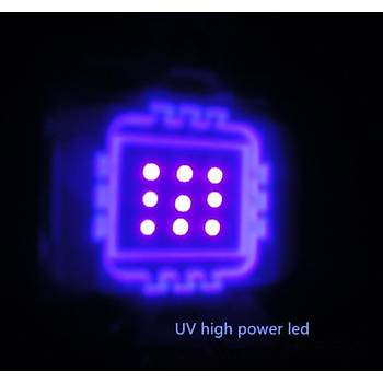 UV Mor LED Ultraviyole Lamba Cip 365nm 10W Yüksek Güç Işığı   