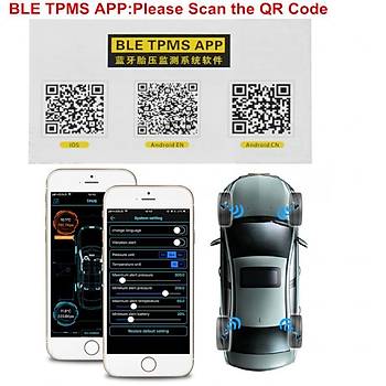 TPMS Lastik Basınç Sensörü Bluetooth 4.0 IOS Android Evrensel Harici V11B 