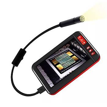 Renkli Ekran 1080P Borescope 8 mm Kamera Ik Ayarl arjl 8 LED 10 mt Sert Kablo