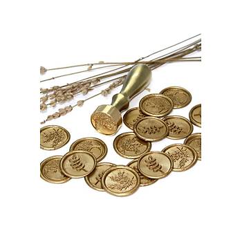Mühürcüm Kişiye Özel Pirinç Sap ve Pirinç Kafa Mum Mühür Damgası 2.5 cm MHK100PS