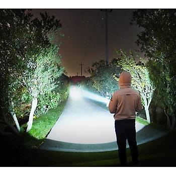 L2 Led 5153 Süper Güçlü El Feneri USB Şarjlı Yağmur Geçirmez
