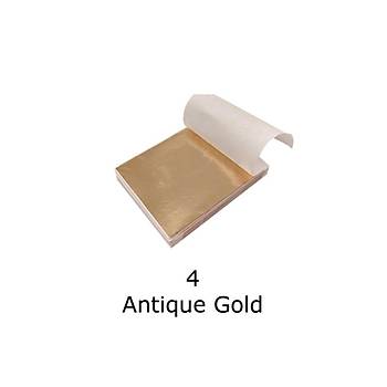 Varak Kaplama Yaprak Metalik Folyo İmitasyon 9x9cm 10lu Paket 4 Antique Gold R5799F-4
