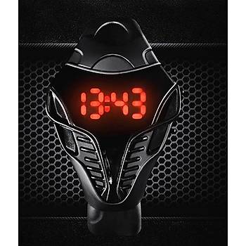 Dijital Erkek Led Spor Saat Moda gen Kobra Tasarm Silikon Kay