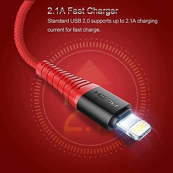 IOS USB Data Senkronizasyon arj Kablosu 2.1A iPhone 8 rgl Kablo 2 Metre