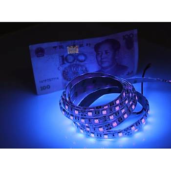 UV erit LED 5050 SMD 60/m Su Geirmez 1mt 12V