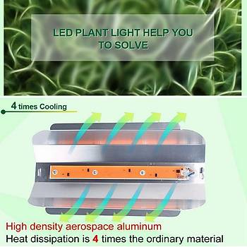 Tam Spektrum 30W 220V COB LED Chip Bitki Büyütme Işık Su Geçirmez 