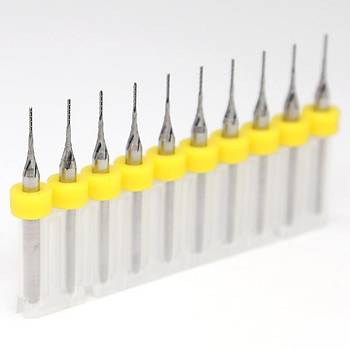 Tungsten Karbür PCB Kesme CNC Freze Ahşap İşleme 0.7mm 10 Adet 