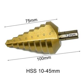 HSS Çelik Metrik Adım Matkap Spiral Flüt 10-45mm Titanyum Kaplama