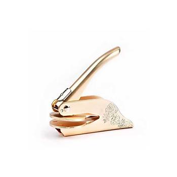 So�uk M�h�r Kabartma Damga �elik Bask� Presi Desenli Gold