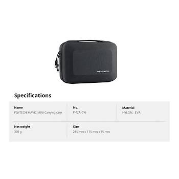 DJI Mavic Mini İçin Sert Kabuk Muhafaza ve Taşıma Çantası Pgytech