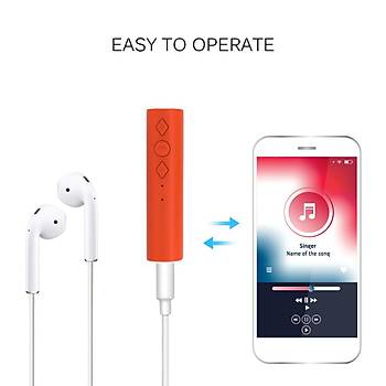 Ara� Kiti Bluetooth 4.2  3.5mm Jack Aux Al�c� Adapt�r� Eller Serbest Ses MP3 M�zik   