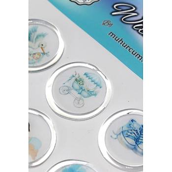 M�h�rc�m 12 Adet Haz�r Kendinden Yap��kanl� Sticker M�h�r KYSM102