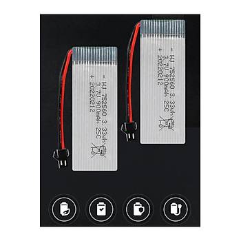 Lipo Pil 3.7V 900mAh 25C Dron ve RC Model Bataryası HX2.54 Soket