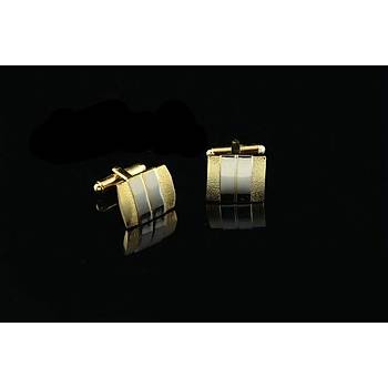 Kol Dmesi Kravat nesi Tak Seti Gm  Gold Renk Dz izgili Kumlu Model  