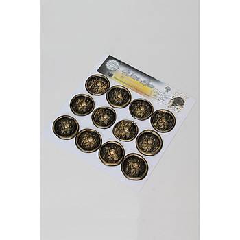 Mühürcüm Black Gold Ivy Roses 12 Adet 3D Hazır Kendinden Yapışkanlı Sticker Mühür RM2111