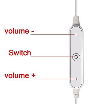 Bluetooth CSR V4.1 Mikrofonlu Kablosuz Stereo HiFi Spor Ense Kulaklýk 