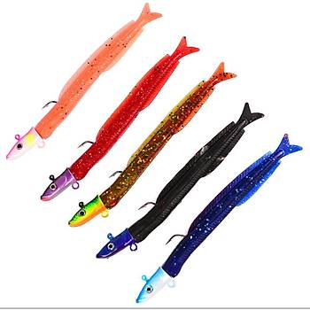 PROFISHER 5 Renk Silikon Yapay Metal Kafal� Yem 12,5 cm 13,9 gr