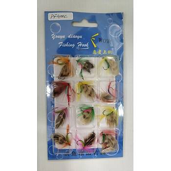 PROFISHER 12 Adet Sinek Bal�k��l��� Sazan T�y B�cek Yem Model C