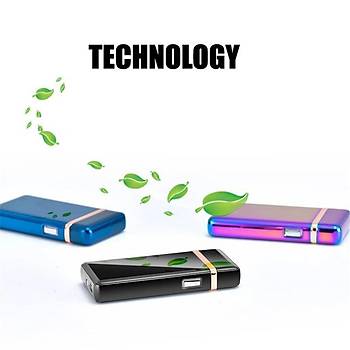 Plazma Çift Ark Elektronik Encencedor Cakmak Alevsiz USB Şarjlı Anti Rüzgar
