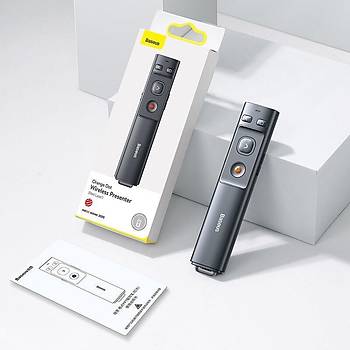 Baseus Presenter 100mt Sunum Kumandası Kablosuz Lazer İşaretçi 