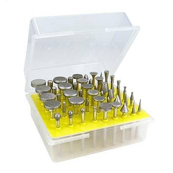 Elmas Taşlama Kafa Zımpara 50 li Set 3.0mm Shank Büyük Boy  