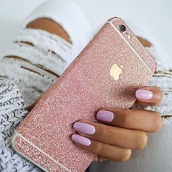 iPhone 6/6S Parıltılı Simli Sticker Kaplama