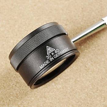 30x 40mm Metal Kasa Optik Cam Lens El Büyüteç Kolay Kavrama Saplı