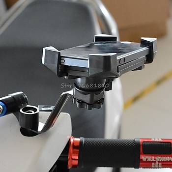 Motorsiklet Evrensel 360 Derece Tırnaklı Telefon/GPS Tutucu 