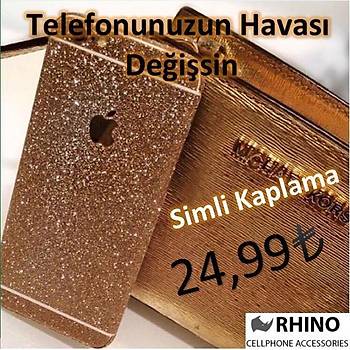 iPhone 6/6S Parıltılı Simli Sticker Kaplama