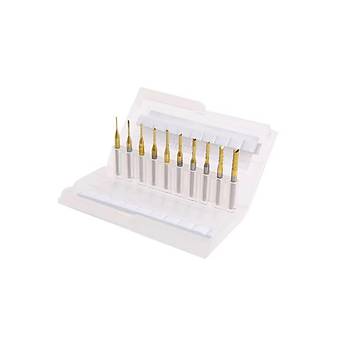 PCB Mini Karbür Freze Kesici 0.8-3.175mm 10 lu Set 3.175mm Shank