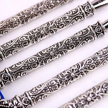 Antik Tüy Divit Kalem Sanatsal Yazma 6 Farklı Kalınlıkta Değişebilir Uç 1 Set Kahverengi
