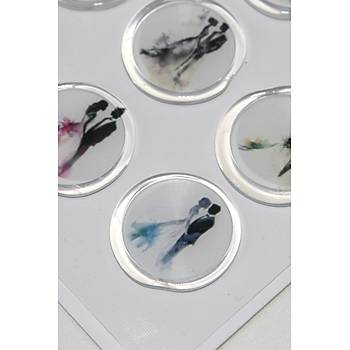 Mühürcüm 12 Adet Hazır Kendinden Yapışkanlı Davetiye Sticker Mühür KYSM104