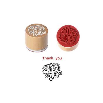 Ahşap Damga 3?lü Mühür Set Love - Miss You - Thank You Temalı