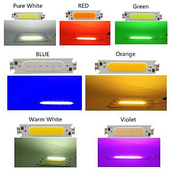 COB LED ip Mor 12V 2W 6015 PCB Bord DIY Ik Kayna 