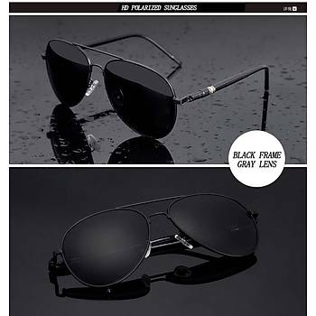Jason Statham Stil Polarize Güneş Gözlük UV400 Metal Çerçeve Yaylı Menteşe
