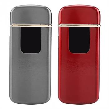 Elektronik Tesla Alevsiz Çakmak USB Şarjlı Dokunmatik LED Ekran 