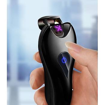 Plazma Çift Ark Alevsiz Çakmak Dokunmatik USB Şarjlı Ergonomik Dizayn